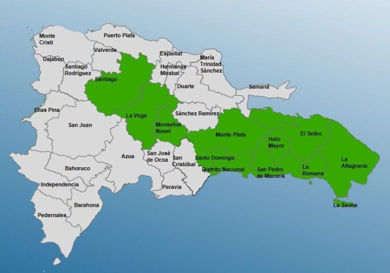 Distrito Nacional y diez provincias en alerta verde por lluvias