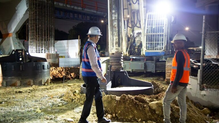 Opret anuncia perforación del último pilote del Metro de Santo Domingo hacia Los Alcarrizos; avance del 92.3 % en la Línea 2C