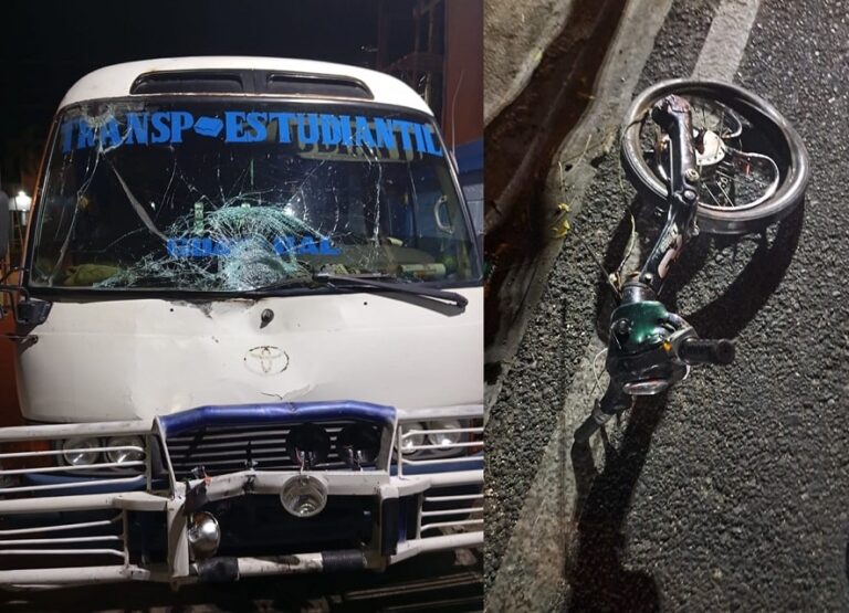Hombre muere al impactar su motocicleta contra un autobús