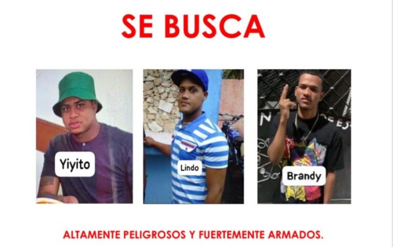 Policía Nacional busca a “Yiyito”, “Lindo” y “Brandy” por muerte de dos hombres en San Cristóbal