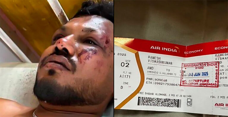 Hallan a un superviviente del accidente aéreo de Air India